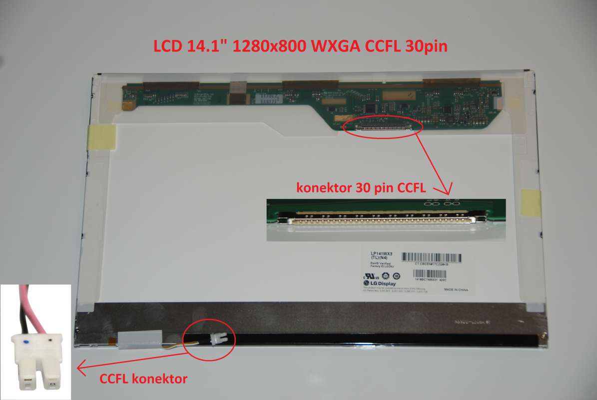LCD 14.1" 1280x800 WXGA CCFL 30pin