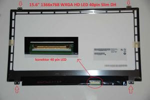LCD 15.6" 1366x768 WXGA HD LED 40pin Slim DH | matný povrch, lesklý povrch