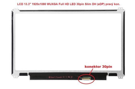 B133HAN04.4 LCD 13.3" 1920x1080 WUXGA Full HD LED 30pin Slim DH (eDP) prav.kon AU Optronics