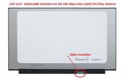 LCD 15.6" 1920x1080 WUXGA Full HD LED 30pin Slim (eDP) IPS 120Hz šířka 350mm | matný povrch, lesklý povrch