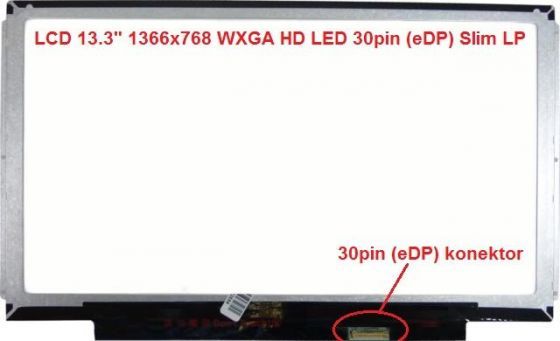 N133BGA-EAB LCD 13.3" 1366x768 WXGA HD LED 30pin (eDP) Slim LP Chi Mei