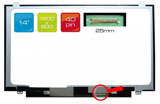 B140RW02 V.0 HW0A LCD 14" 1600x900 WXGA++ HD+ LED 40pin Slim display displej AU Optronics