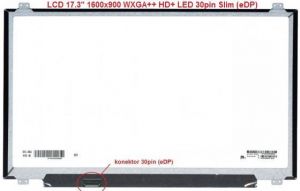 B173RTN02.1 HW6A LCD 17.3" 1600x900 WXGA++ HD+ LED 30pin Slim (eDP) | matný povrch, lesklý povrch