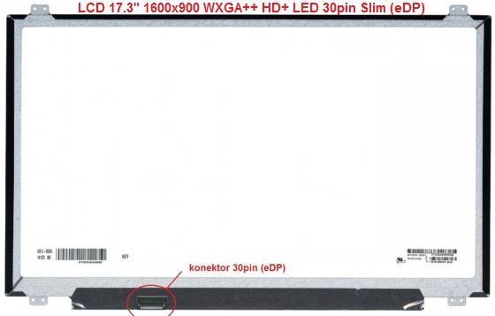 NT173WDM-N17 LCD 17.3" 1600x900 WXGA++ HD+ LED 30pin Slim (eDP) Hyundai-BOEhydis