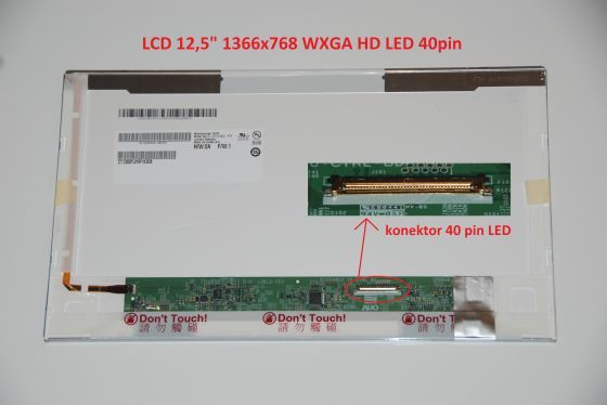 LCD displej display HP EliteBook 2560P Serie 12.5" WXGA HD 1366x768 LED