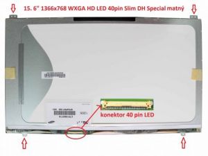 LCD displej display Toshiba Satellite R850-102 15.6" WXGA HD 1366x768 LED | matný povrch, lesklý povrch