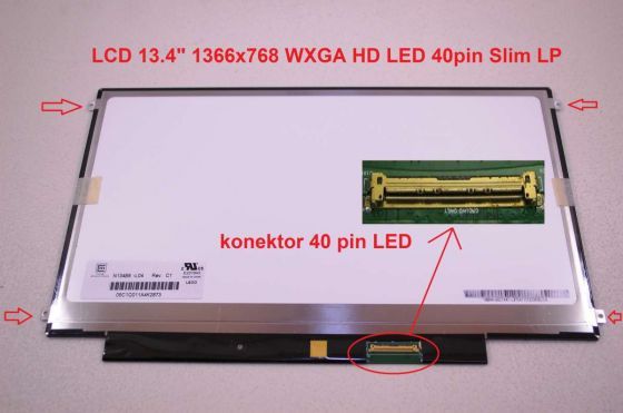 LCD displej display MSI MS-1352 Serie 13.4" WXGA HD 1366x768 LED