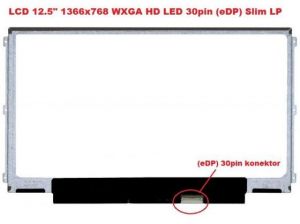 B125XTN01.0 HW3A LCD 12.5" 1366x768 WXGA HD LED 30pin (eDP) Slim LP display displej | lesklý povrch, matný povrch