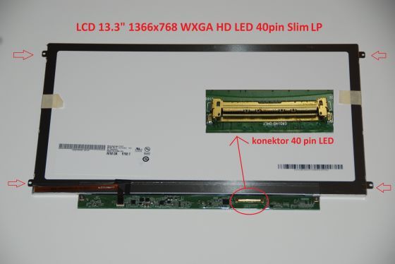 B133XW03 V.3 HW0A LCD 13.3" 1366x768 WXGA HD LED 40pin Slim LP display displej AU Optronics