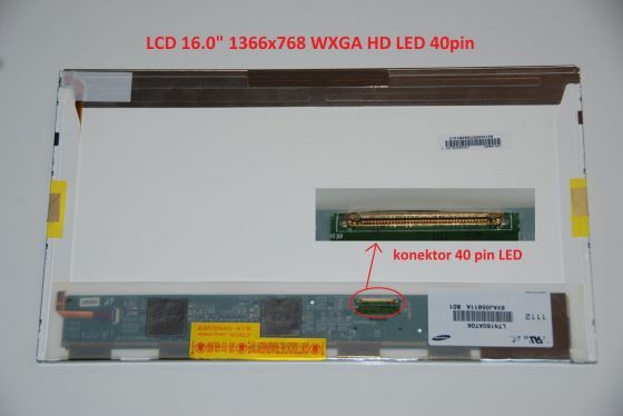 HSD160PHW1-A00 LCD 16" 1366x768 WXGA HD LED 40pin display displej HannStar