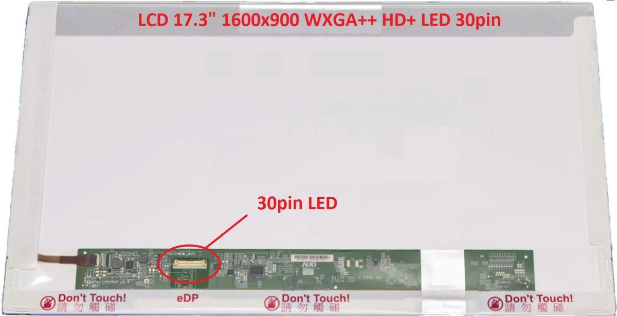 N173FGE-E13 REV.C1 LCD 17.3" 1600x900 WXGA++ HD+ LED 30pin (eDP) display displej Chi Mei