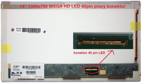 LCD displej display eMachines D725-421G25Mi/C010 14" WXGA HD 1366x768 LED