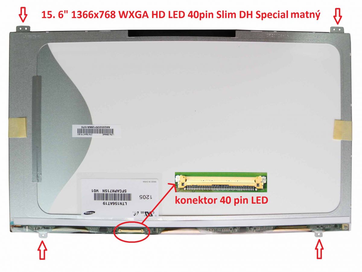 LCD displej display Toshiba Tecra R950 Serie 15.6" WXGA HD 1366x768 LED