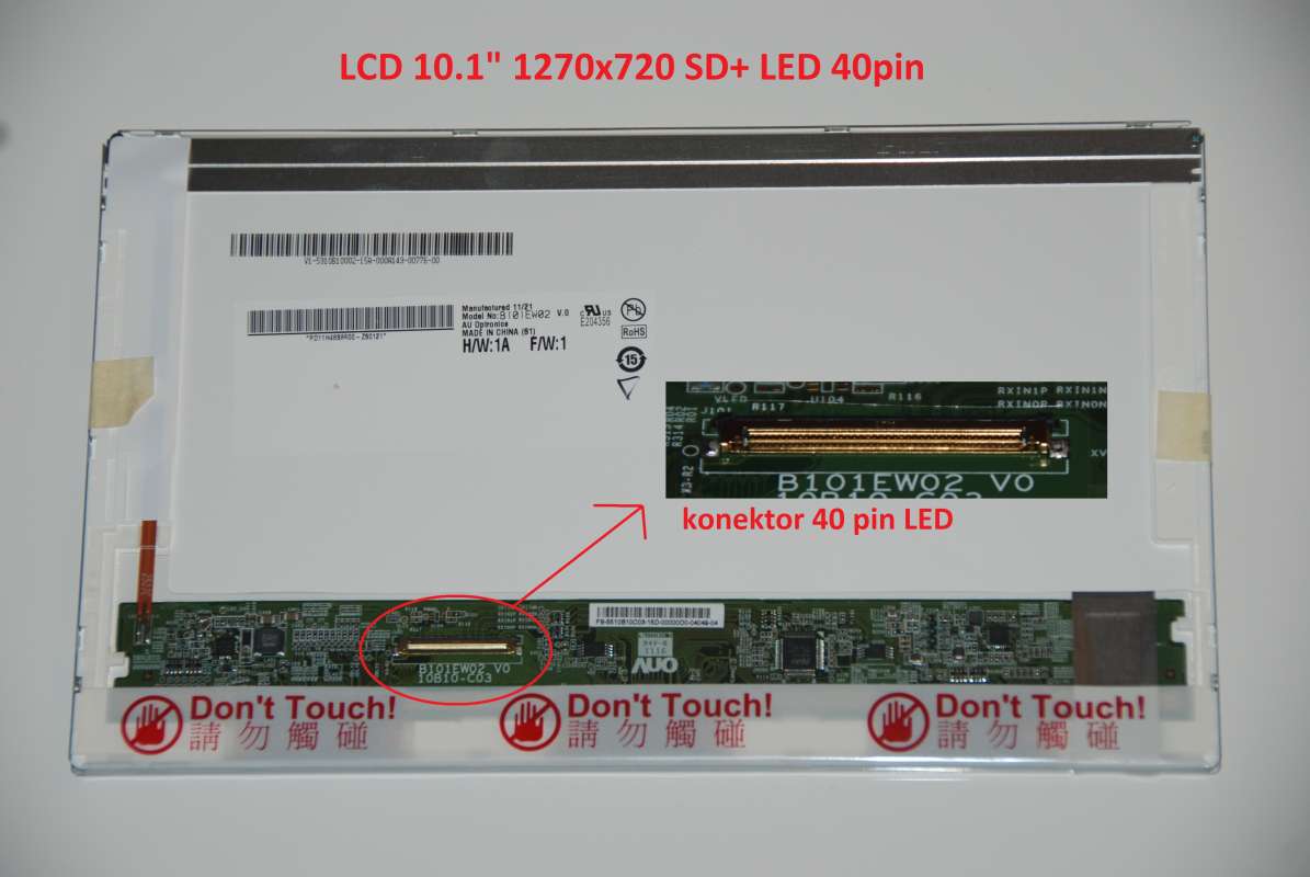 LTN101AT01-A01 LCD 10.1" 1270x720 SD+ LED 40pin display displej