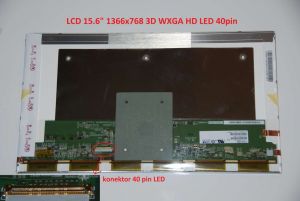 CLAA156WS01A LCD 15.6" 1366x768 3D WXGA HD LED 40pin display displej | matný povrch, lesklý povrch