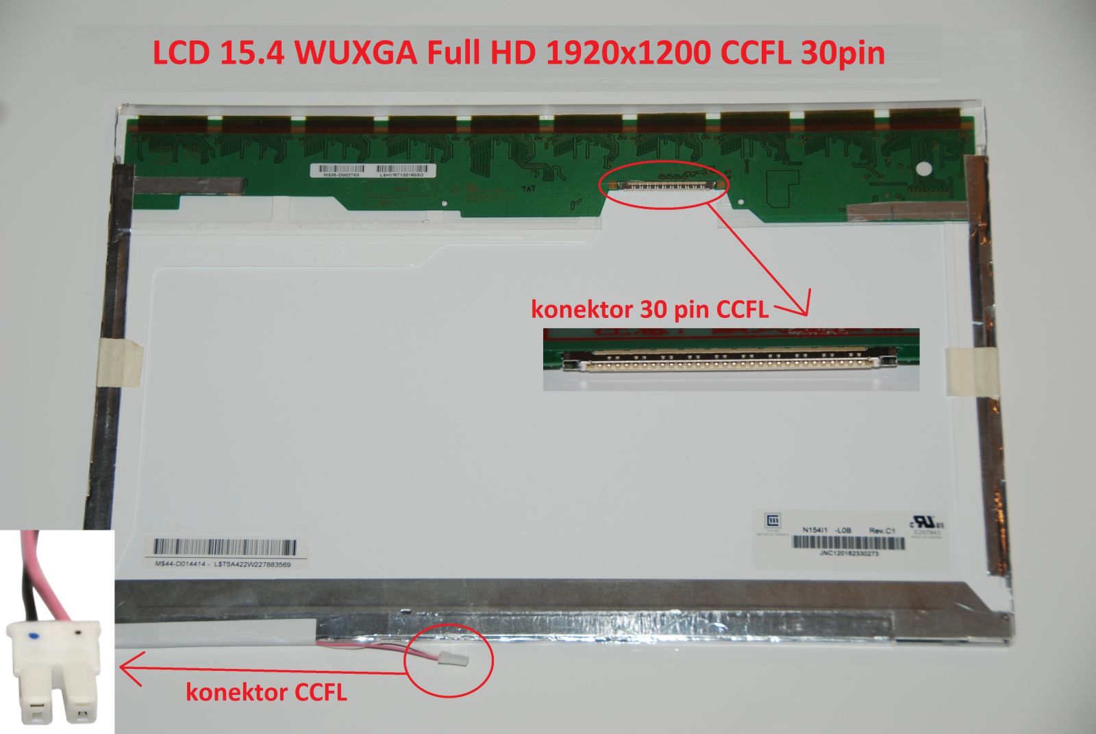LCD 15.4" 1920x1200 WUXGA Full HD CCFL 30pin
