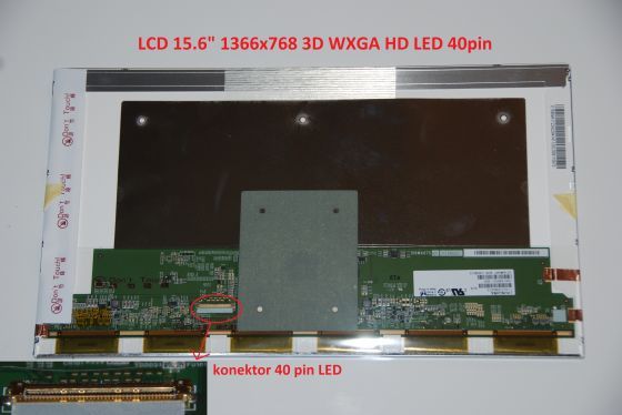 LCD displej display Asus G51J-3D 15.6" WXGA HD 1366x768 3D LCD displej