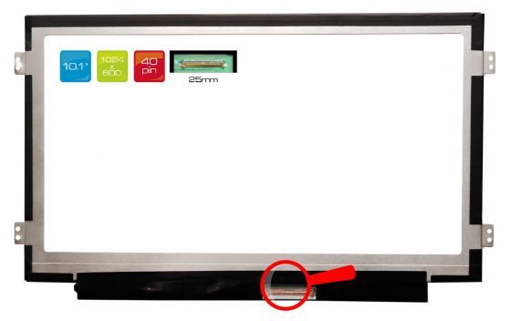 LCD displej display Samsung NP-N102SP Serie 10.1" WSVGA 1024x600 LED