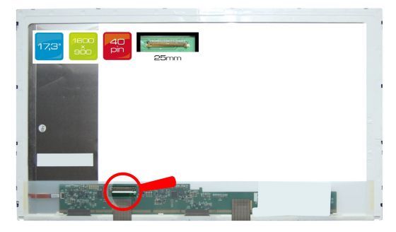 LCD displej display Asus A75VJ-TY048D 17.3" WXGA++ HD+ 1600x900 LED