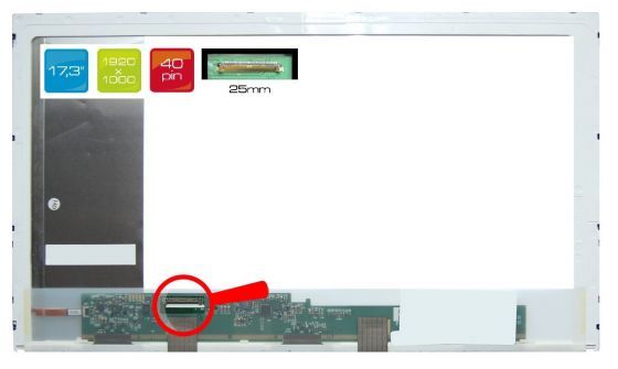 LCD displej display MSI CX70 0NC SERIES 17.3" WUXGA Full HD 1920x1080 LED